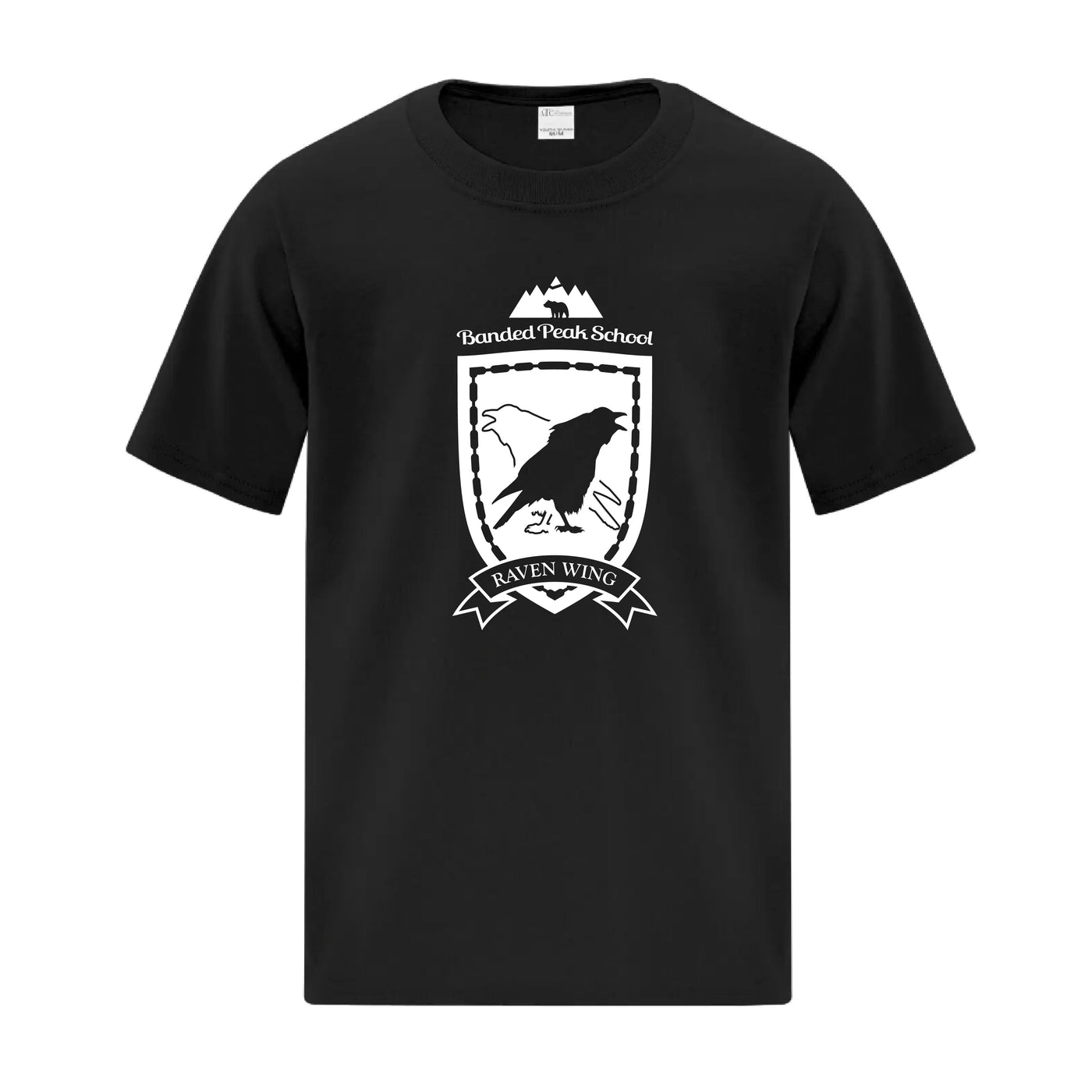 Banded Peak School T-Shirt - Raven Wing House - Technical