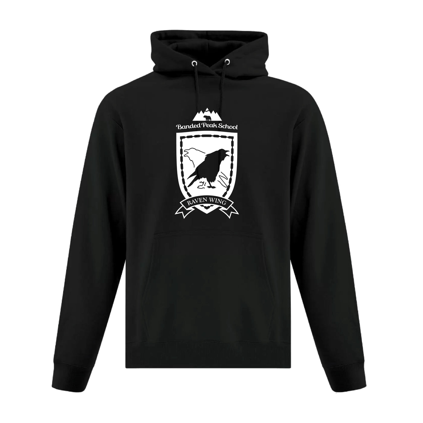 Banded Peak School Hoodie - Raven Wing House