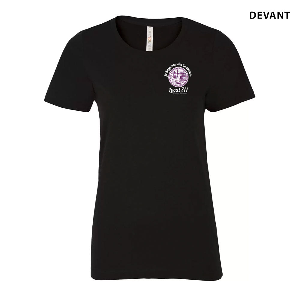 Ironworkers Local 711 - T-shirt à encolure en V pour femmes