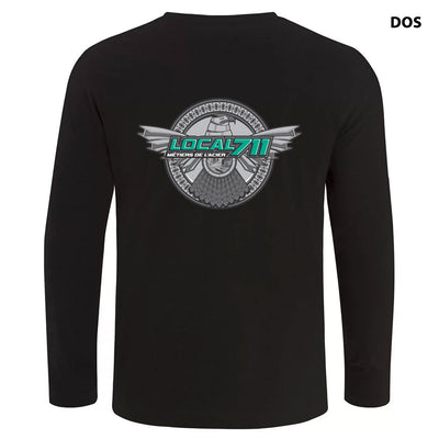 Ironworkers Local 711 - Eagle Long Sleeve T-Shirt (Black)