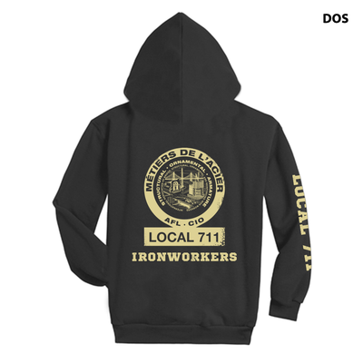 Ironworkers Local 711 Unisex Hoodie (Black)