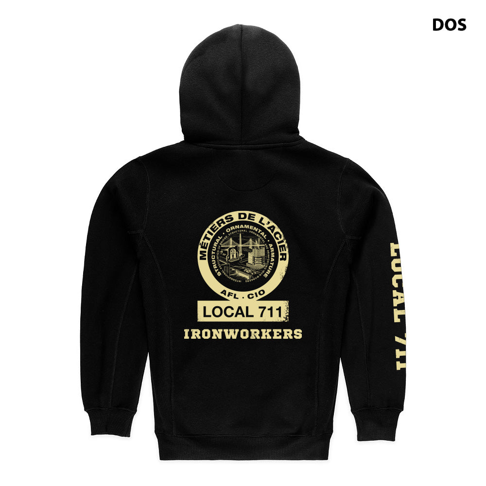 Ironworkers Local 711 Unisex Hoodie (Black)