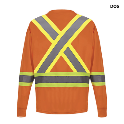 Ironworkers Local 842 Safety Shirt Long Sleeve (Hi-Vis Orange)