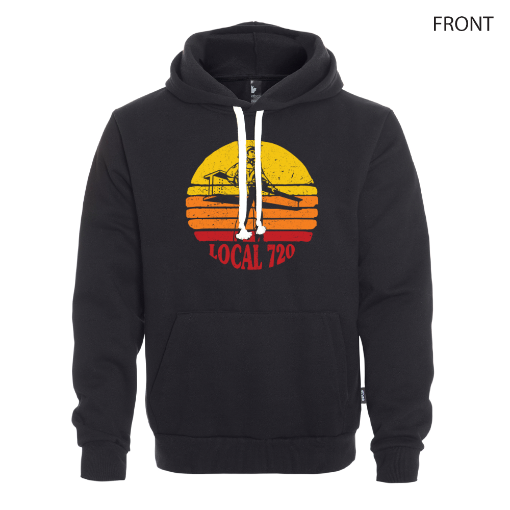 Ironworkers Local 720 - "Sunrise" Popover Hoodie (Black)