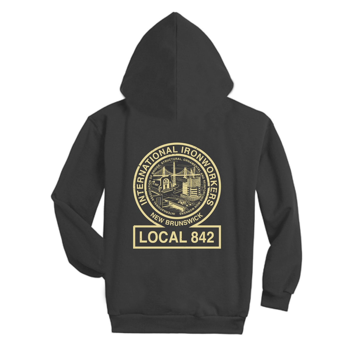 Ironworkers Local 842 Unisex Hoodie (Black)