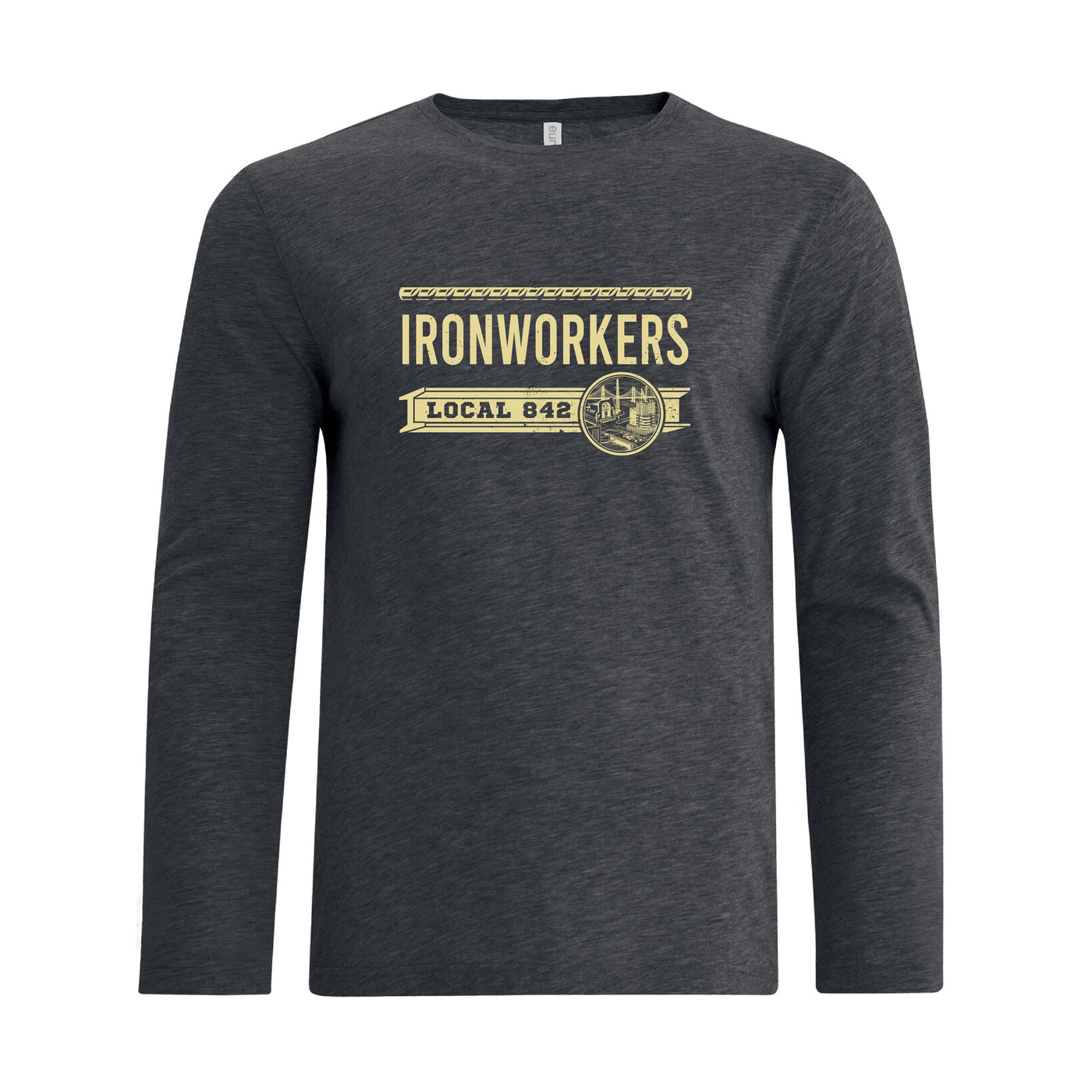 Ironworkers Local 842 Long Sleeve T-Shirt (Charcoal)