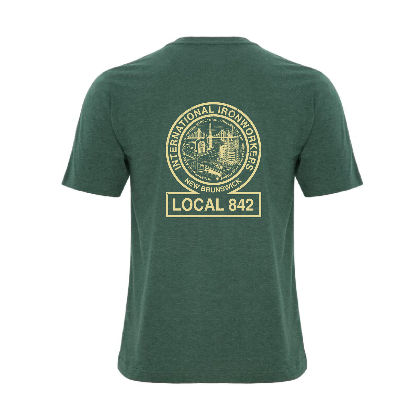 Ironworkers Local 842 T-Shirt Short sleeve (Forest Green)