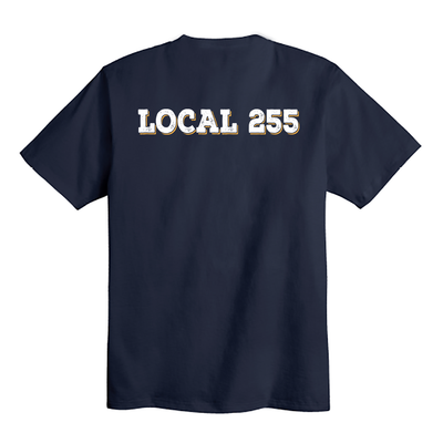 UBC 255 - Bulldog Athletic (Gold) Union Made Navy T-Shirt